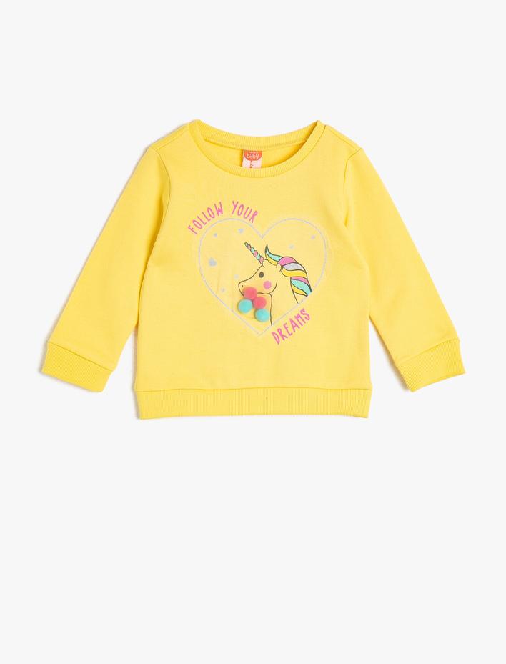 Kız Bebek Baskılı Sweatshirt