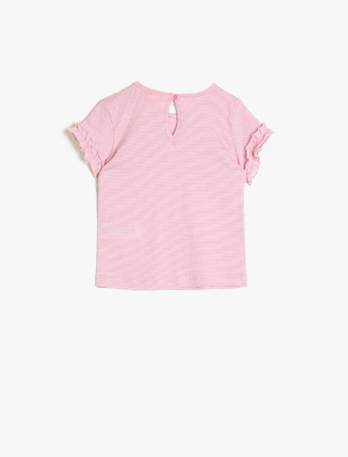 Kız Bebek Fırfır Detaylı Tişört