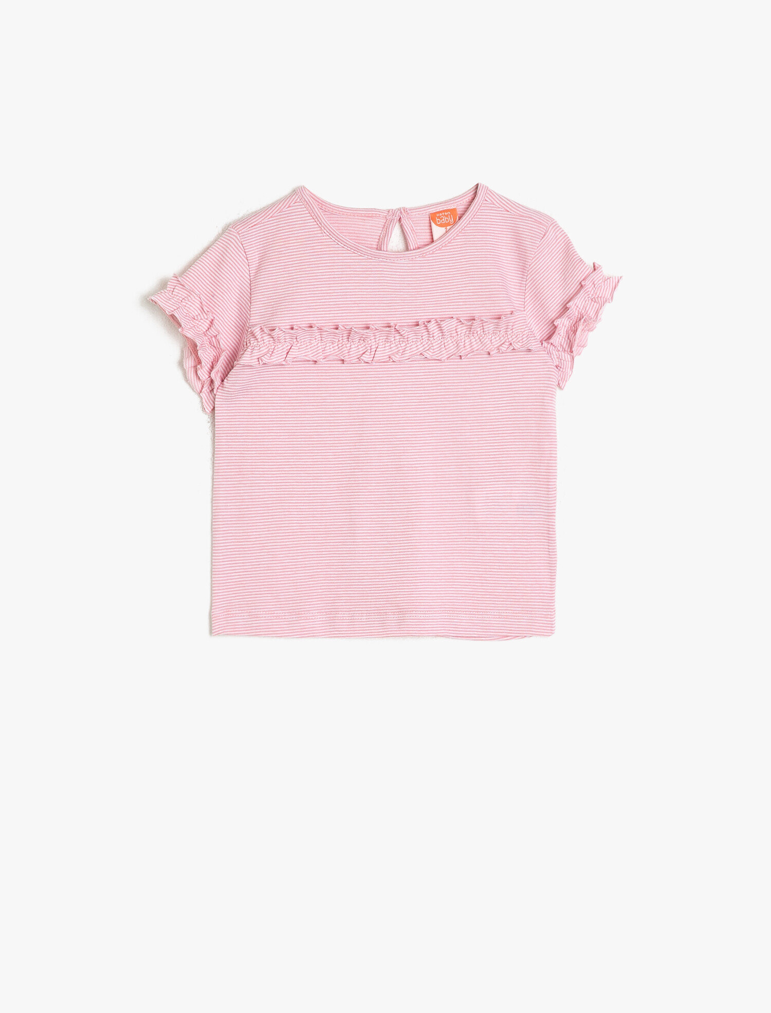  Kız Bebek Fırfır Detaylı Tişört