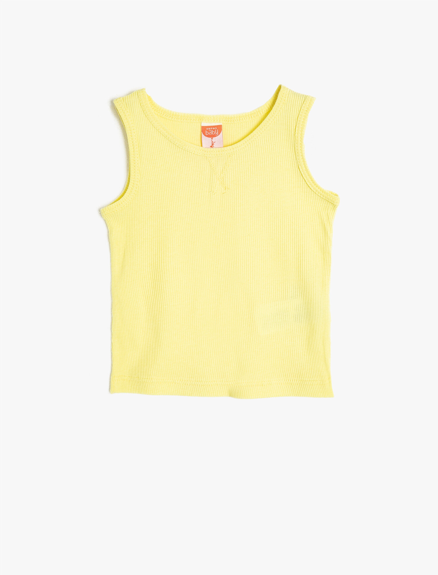  Kız Bebek Basic Atlet Yuvarlak Yaka Kolsuz Ribanalı Pamuklu