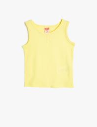 Basic Atlet Yuvarlak Yaka Kolsuz Ribanalı Pamuklu