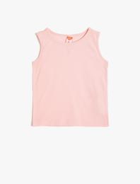 Basic Atlet Yuvarlak Yaka Kolsuz Ribanalı Pamuklu