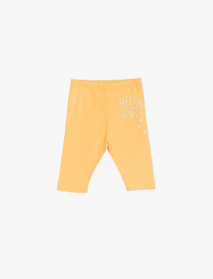 Kız Bebek İşlemeli Tayt