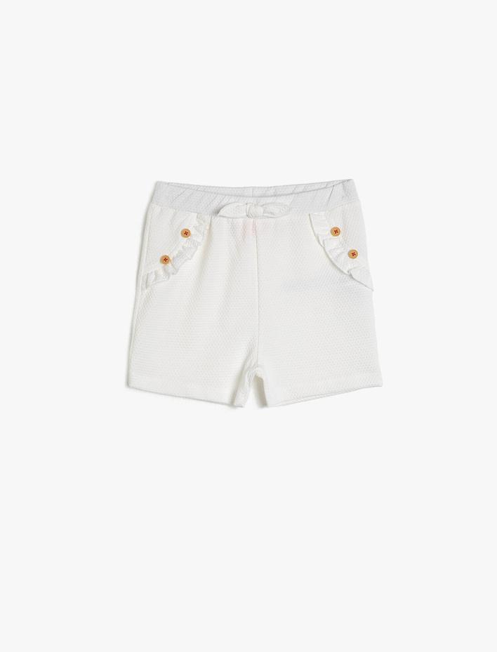 Kız Bebek Fırfır Detaylı Şort