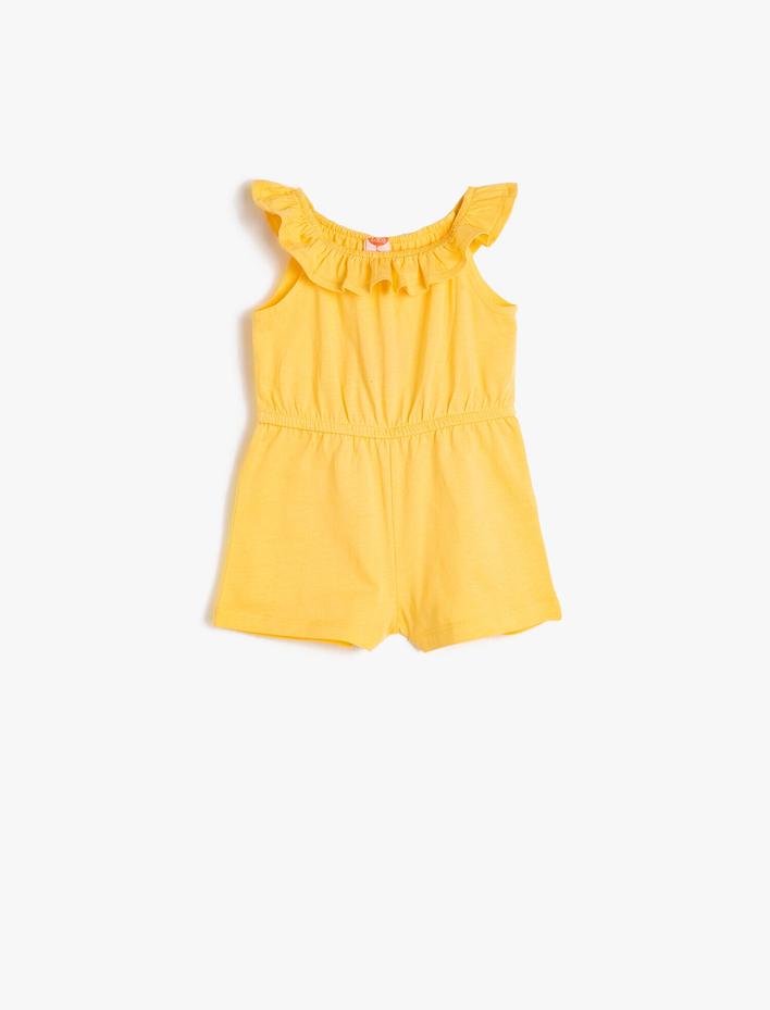 Kız Bebek Fırfır Detaylı Tulum