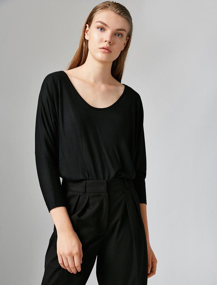  Uzun Kollu Tişört Lyocell Basic