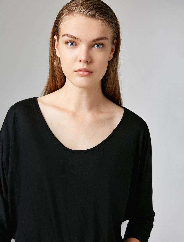  Uzun Kollu Tişört Lyocell Basic