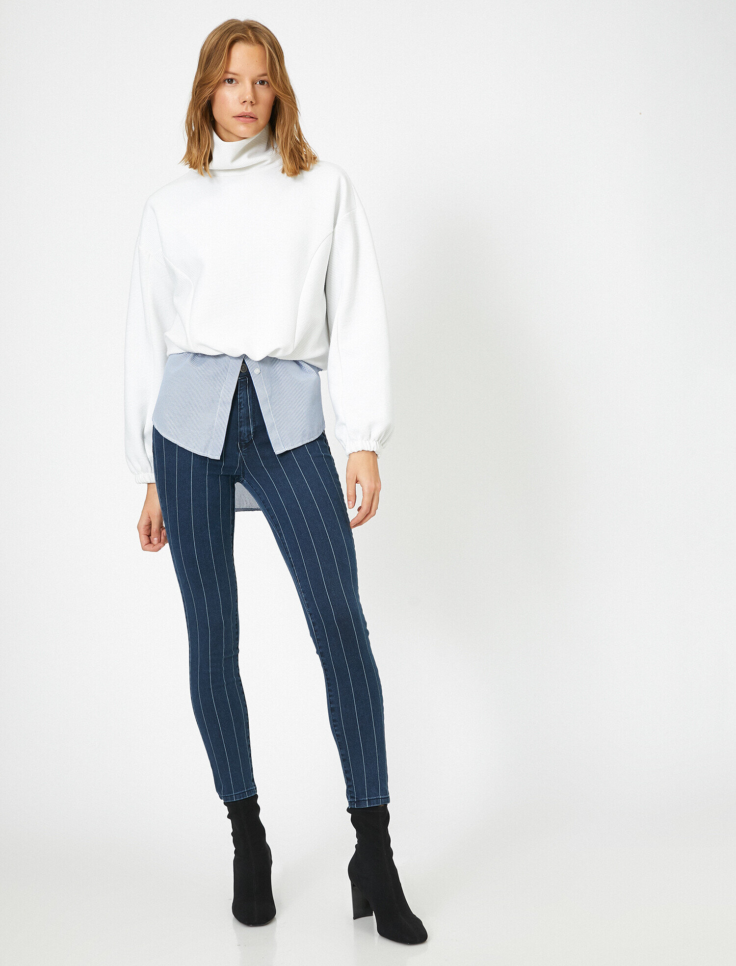   Skinny Fit Jean -Yüksek Bel Dar Kesim Dar Paça Pantolon