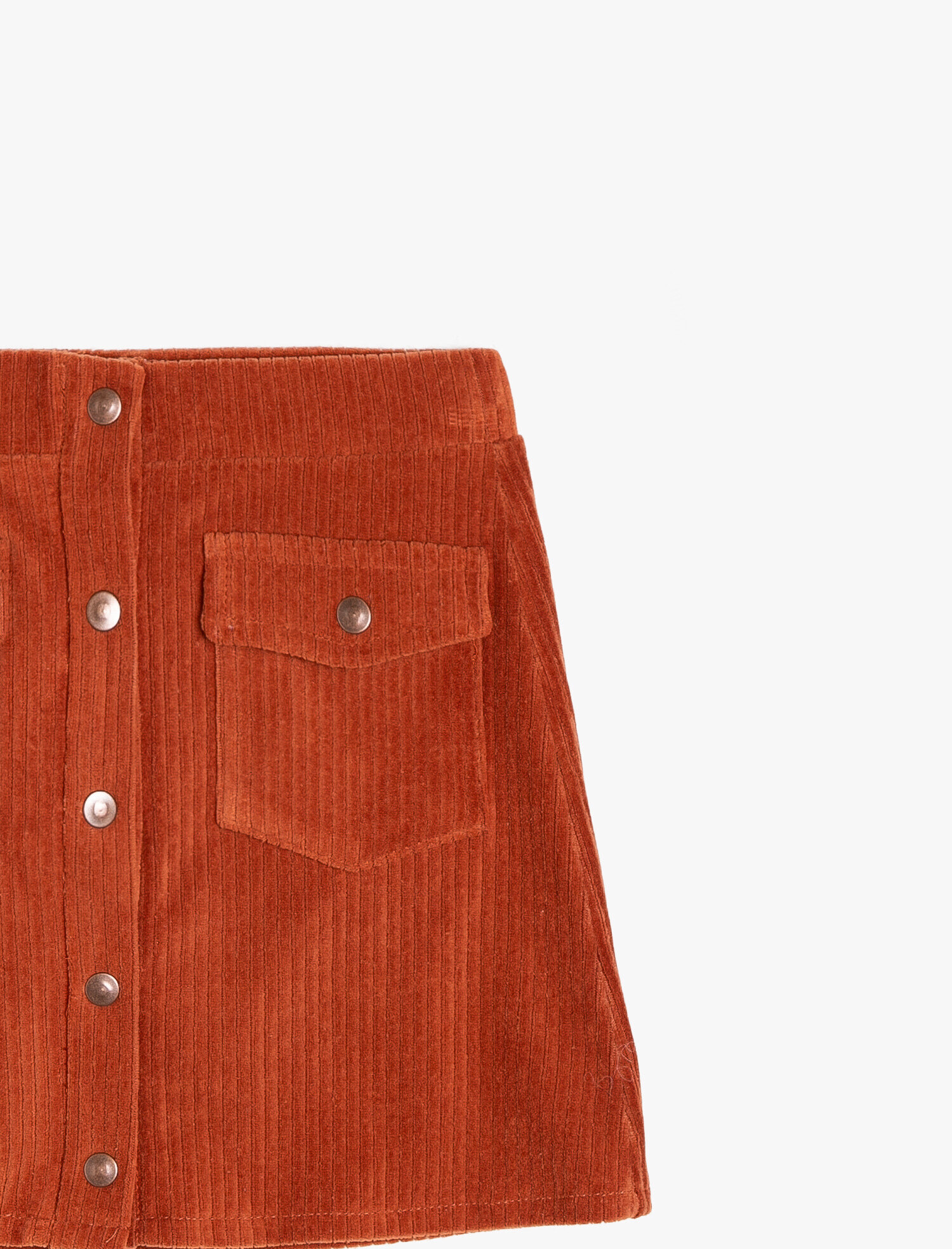  Kız Çocuk Düğme Detaylı Etek