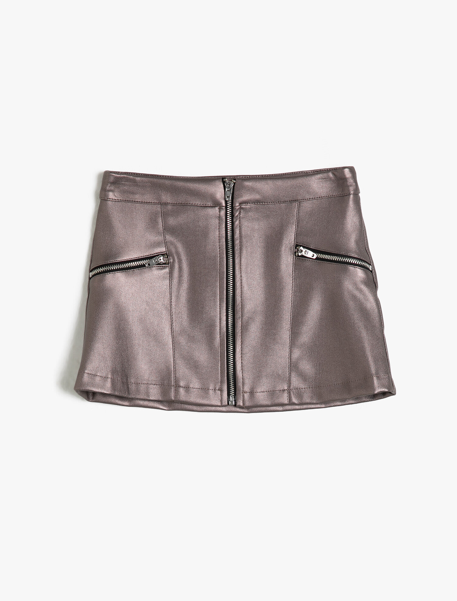  Kız Çocuk Deri Görünümlü Etek