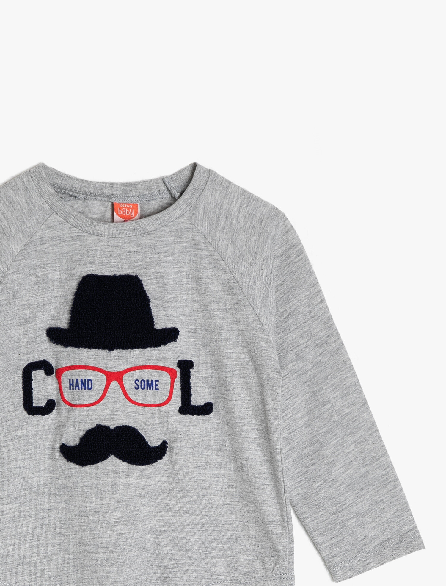  Erkek Bebek İşlemeli Tişört Uzun Kollu