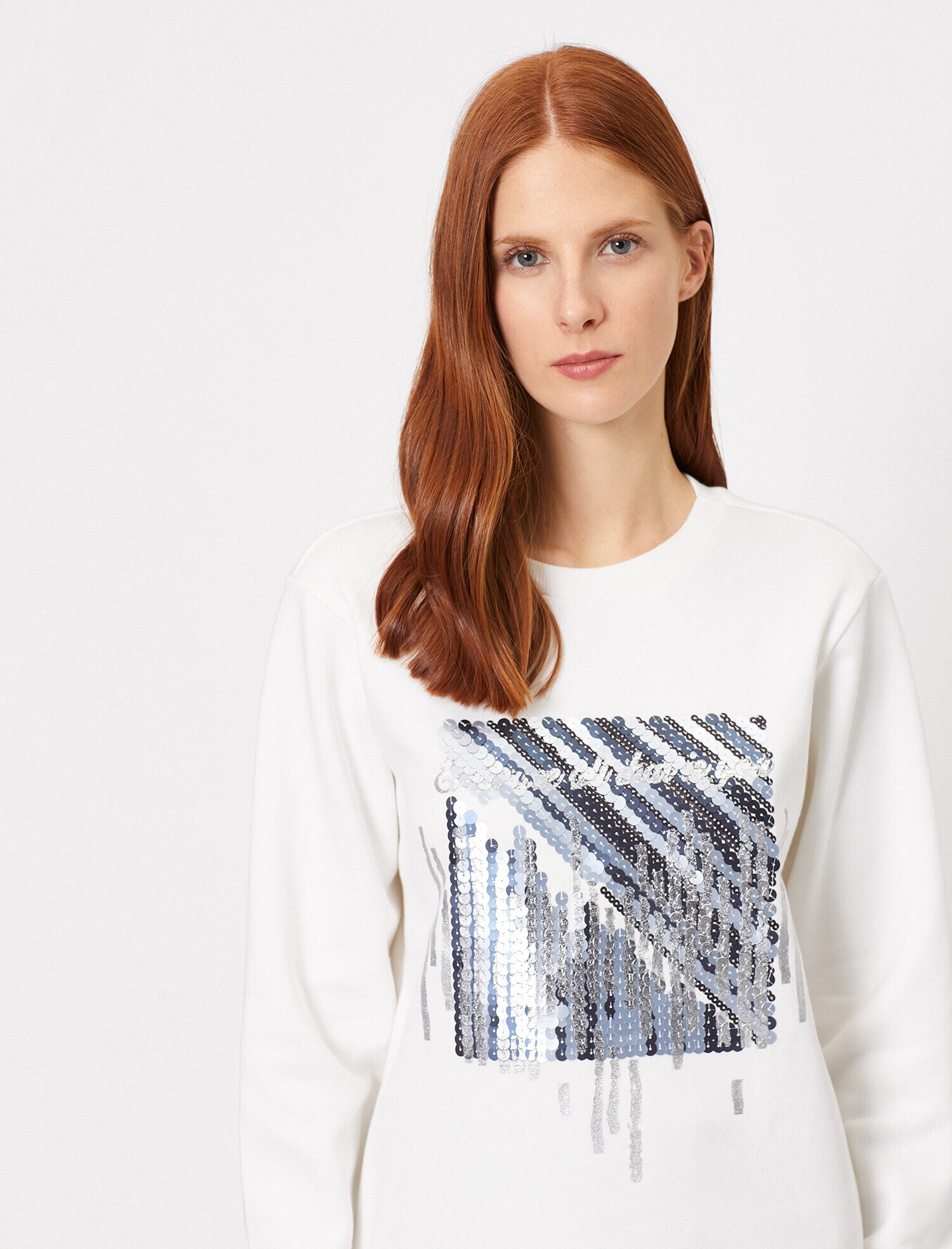   Pul Payet Baskılı Sweatshirt