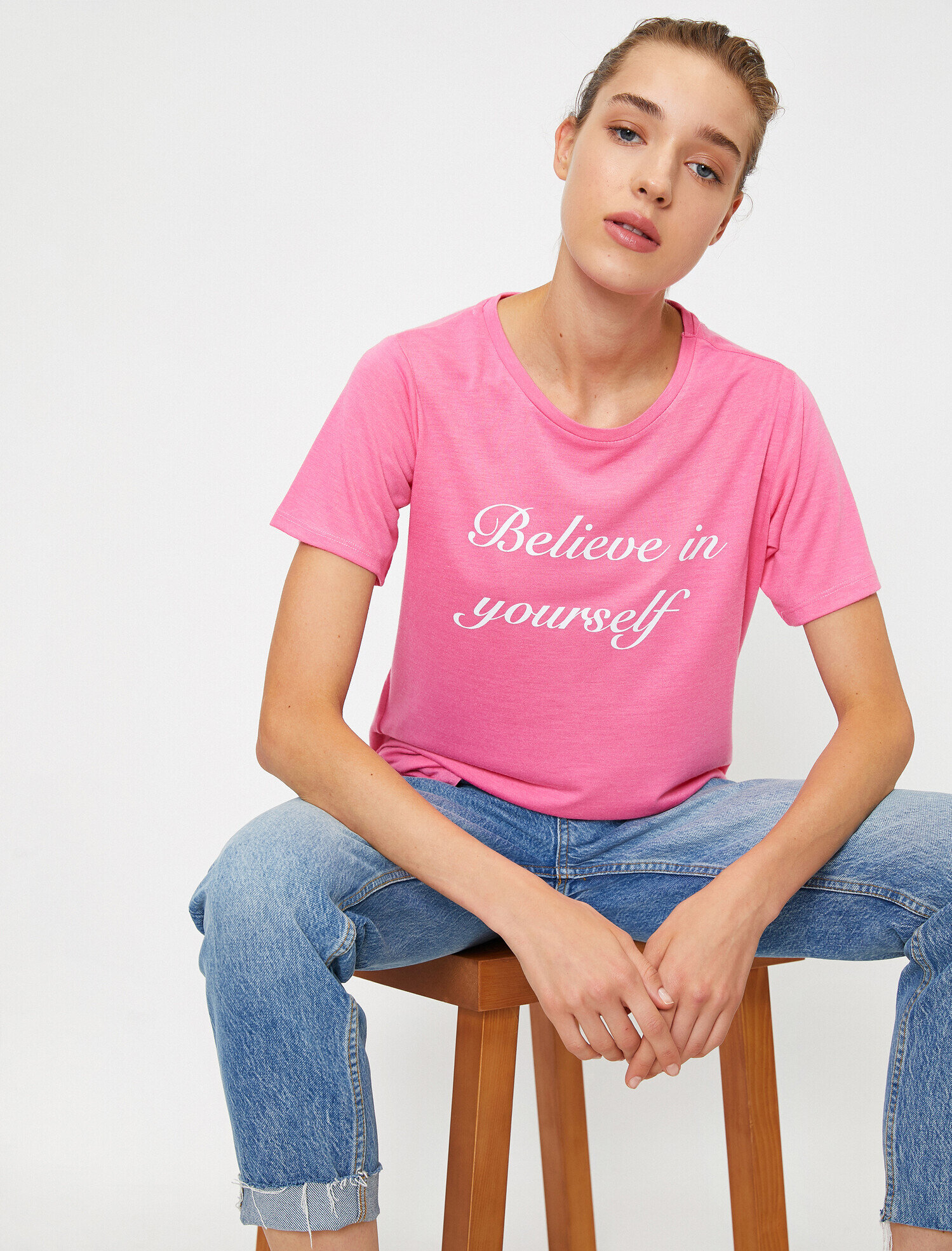   Kısa Kollu Baskılı Tişört