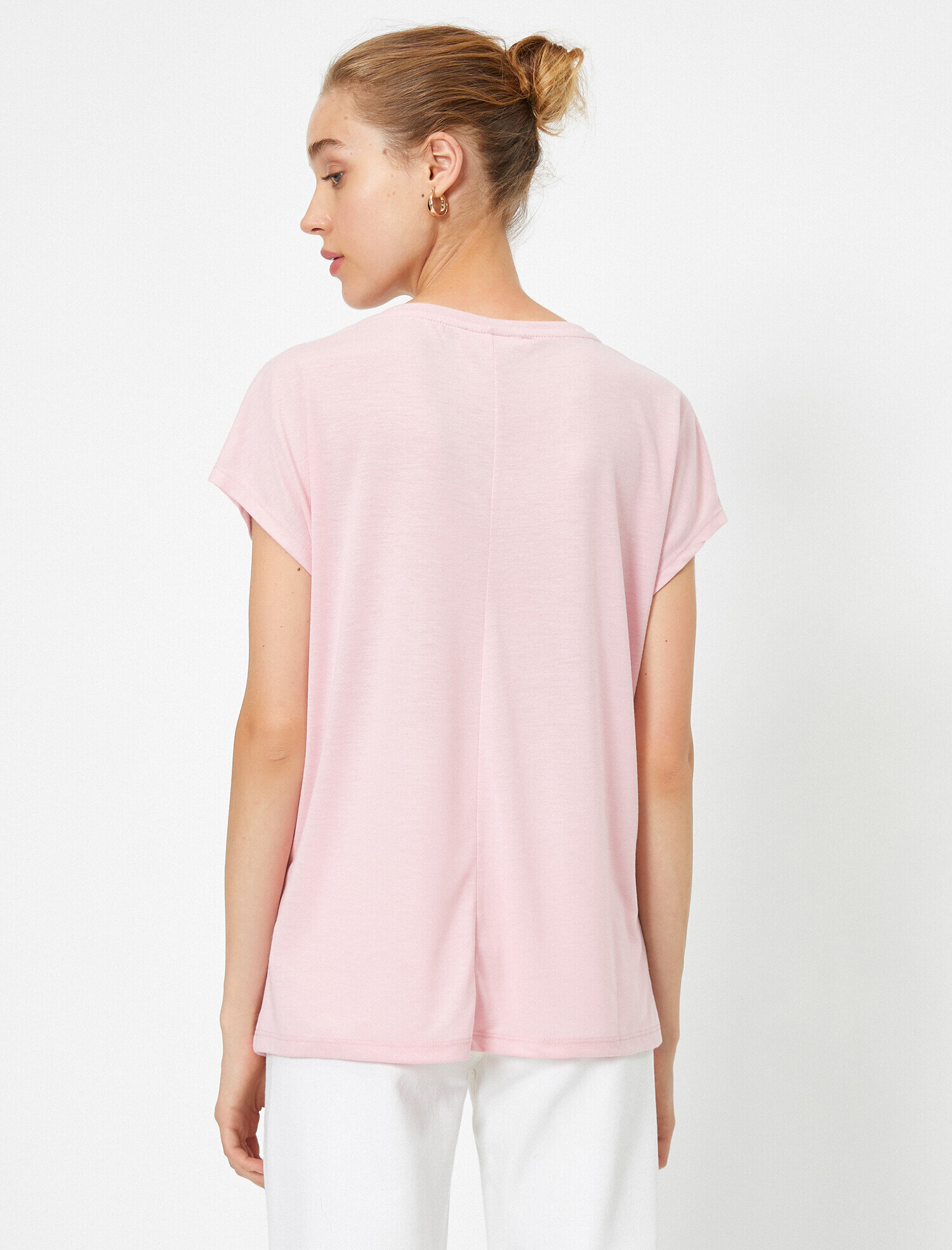   Bisiklet Yaka Kısa Kollu Baskılı Tişört