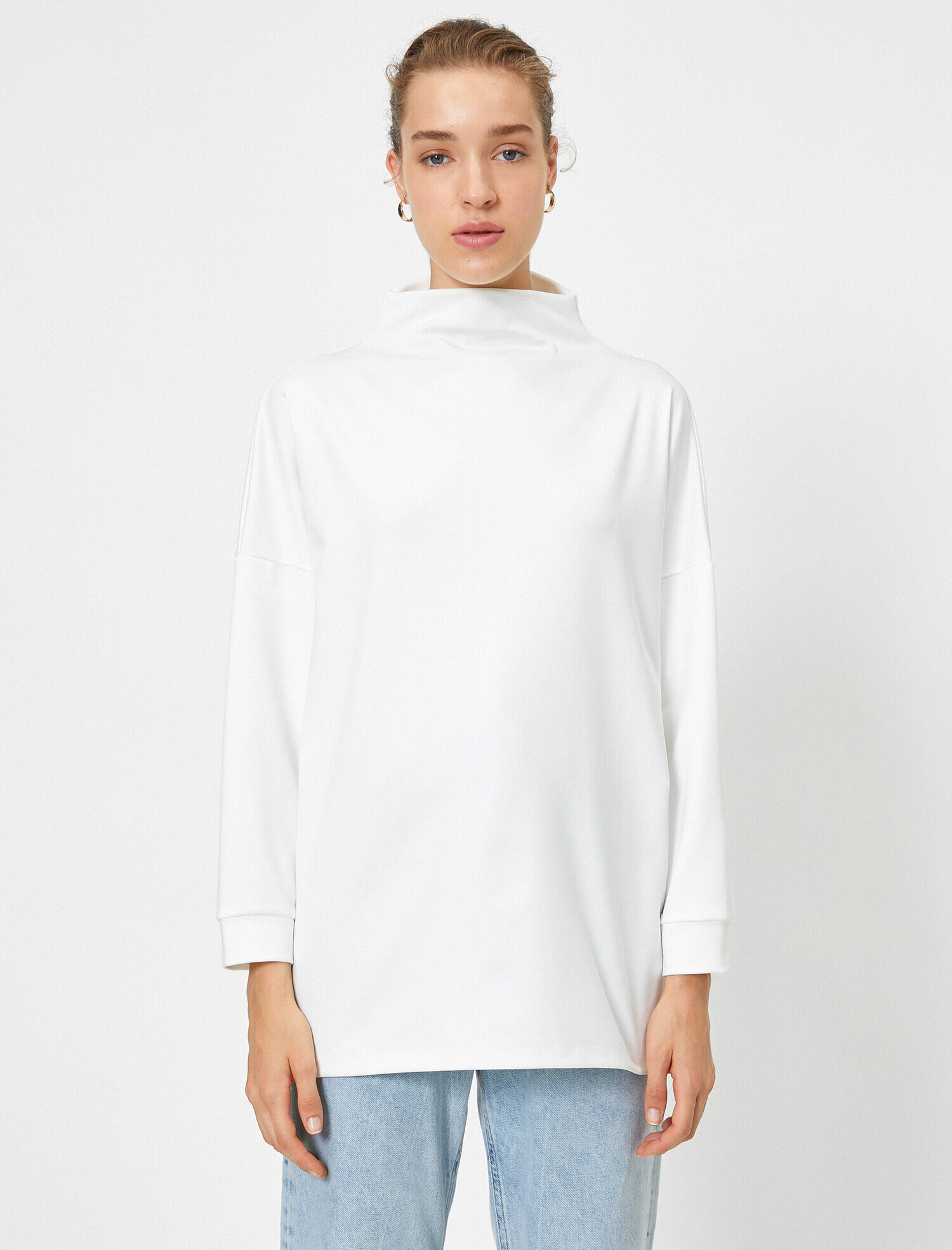   Balıkçı Yaka Scuba Sweatshirt