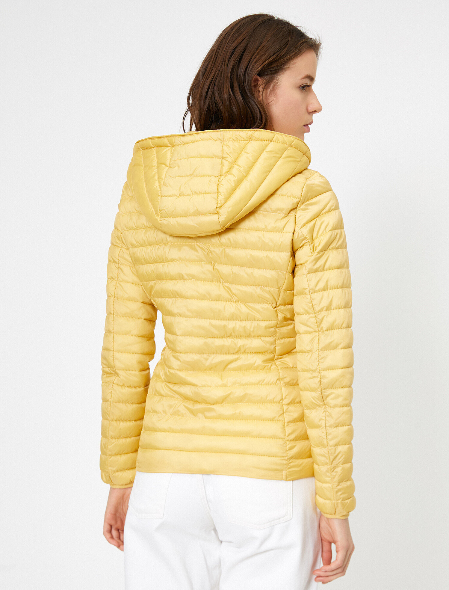   Kapüşonlu Cepli Şişme Mont