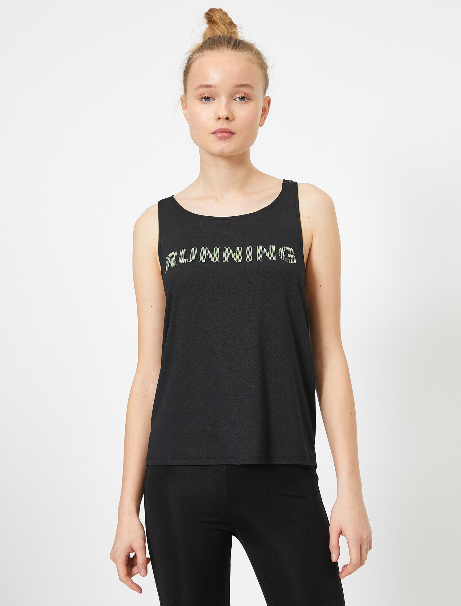   Slogan Baskılı Sırt Detaylı Atlet