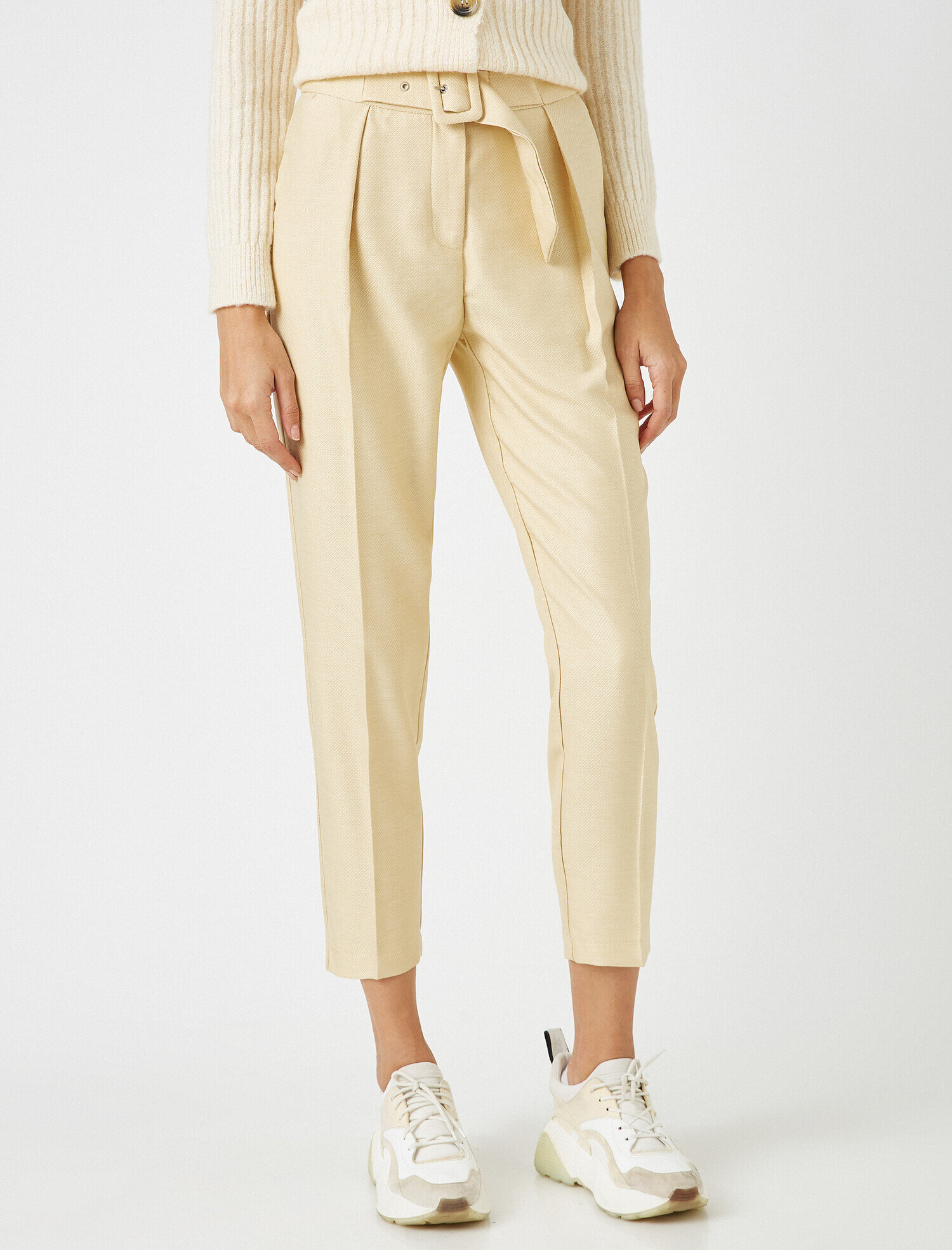   Kemerli Cepli Pantolon