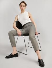 Kemerli Ekose Pantolon