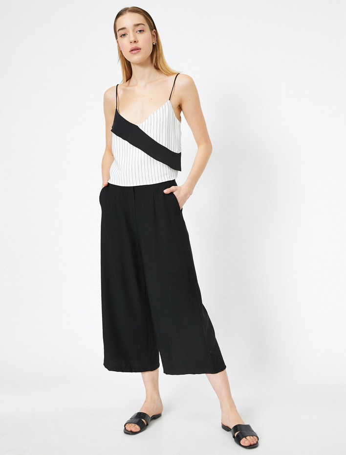  Normal Bel Kanvas Culotte Pantolon