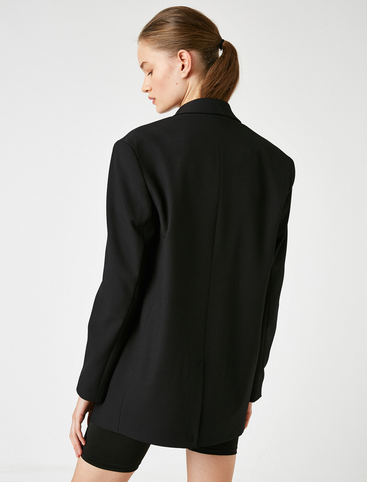   Düğme Detaylı Kruvaze Blazer Ceket