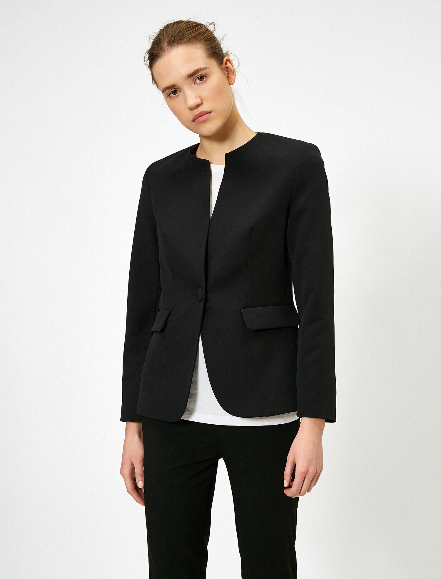   Tek Düğme Detaylı Ceket