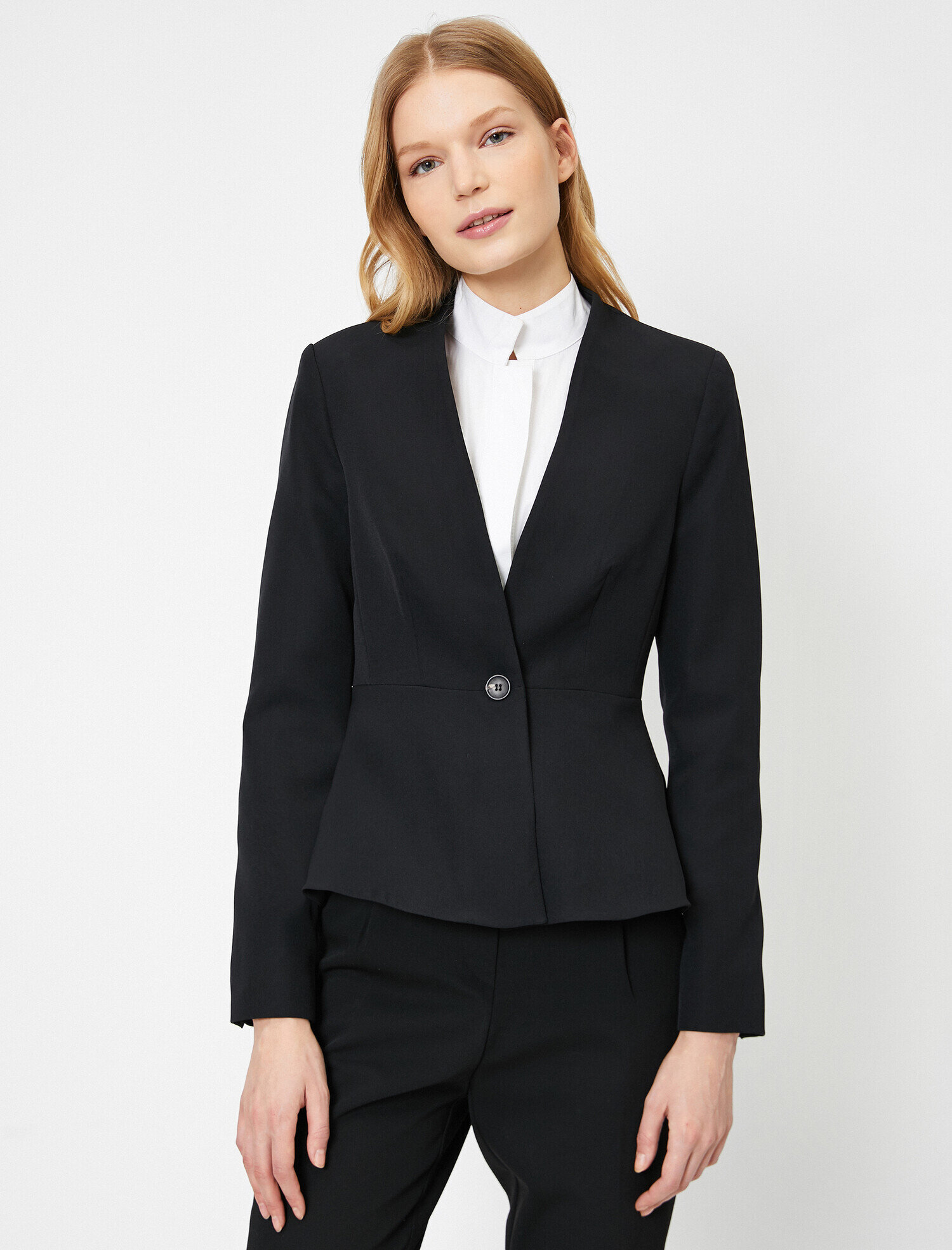   V Yaka Blazer Ceket