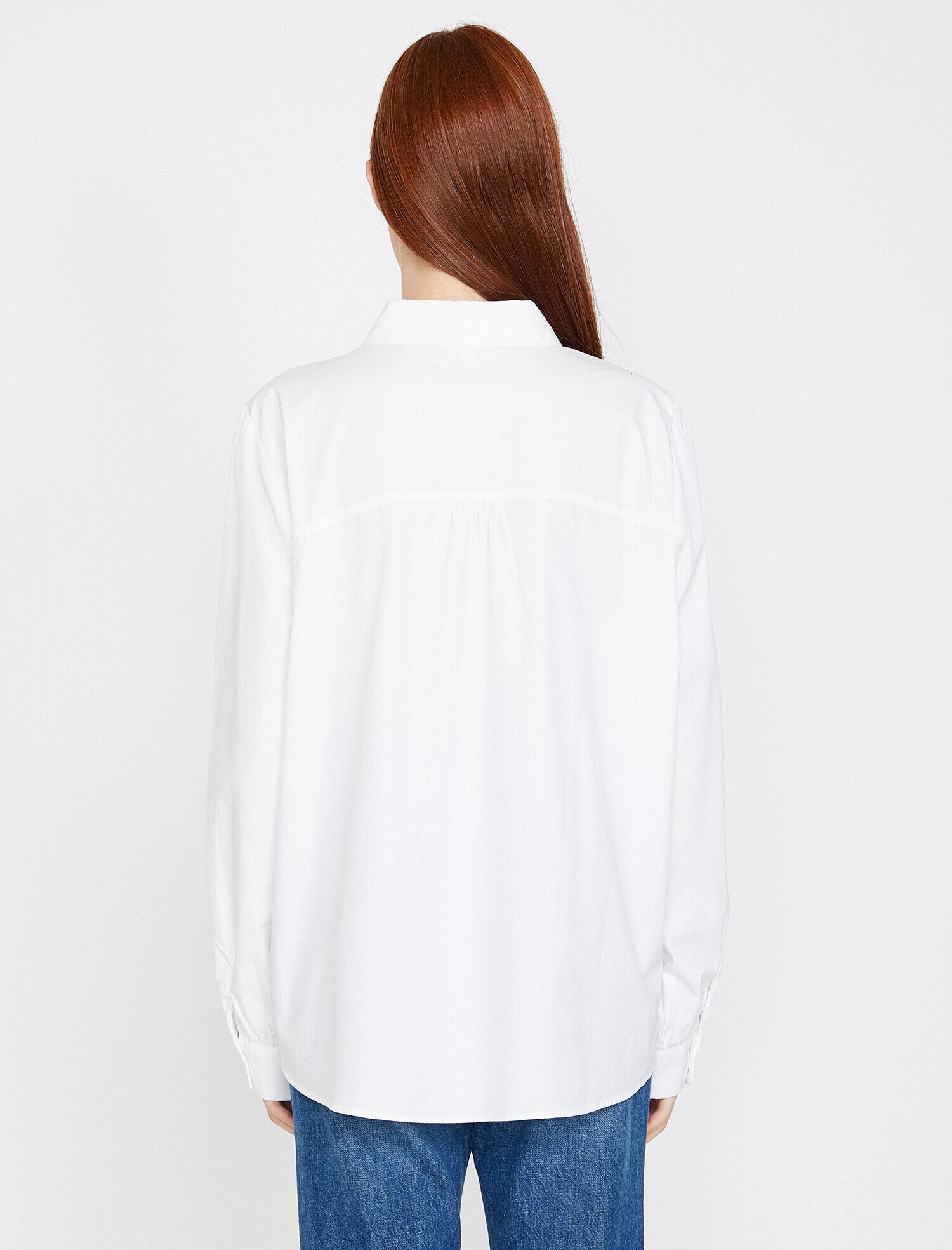   Uzun Kollu Poplin Gömlek