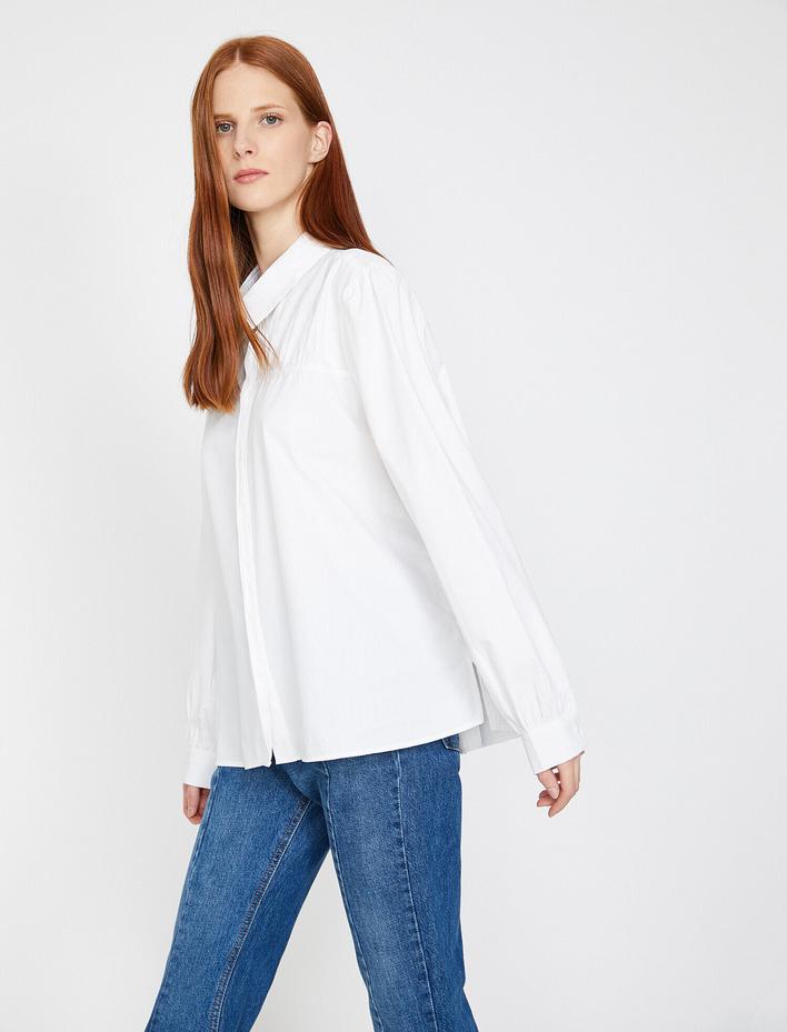  Uzun Kollu Poplin Gömlek