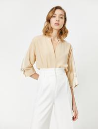 V Yaka Uzun Kollu Bluz