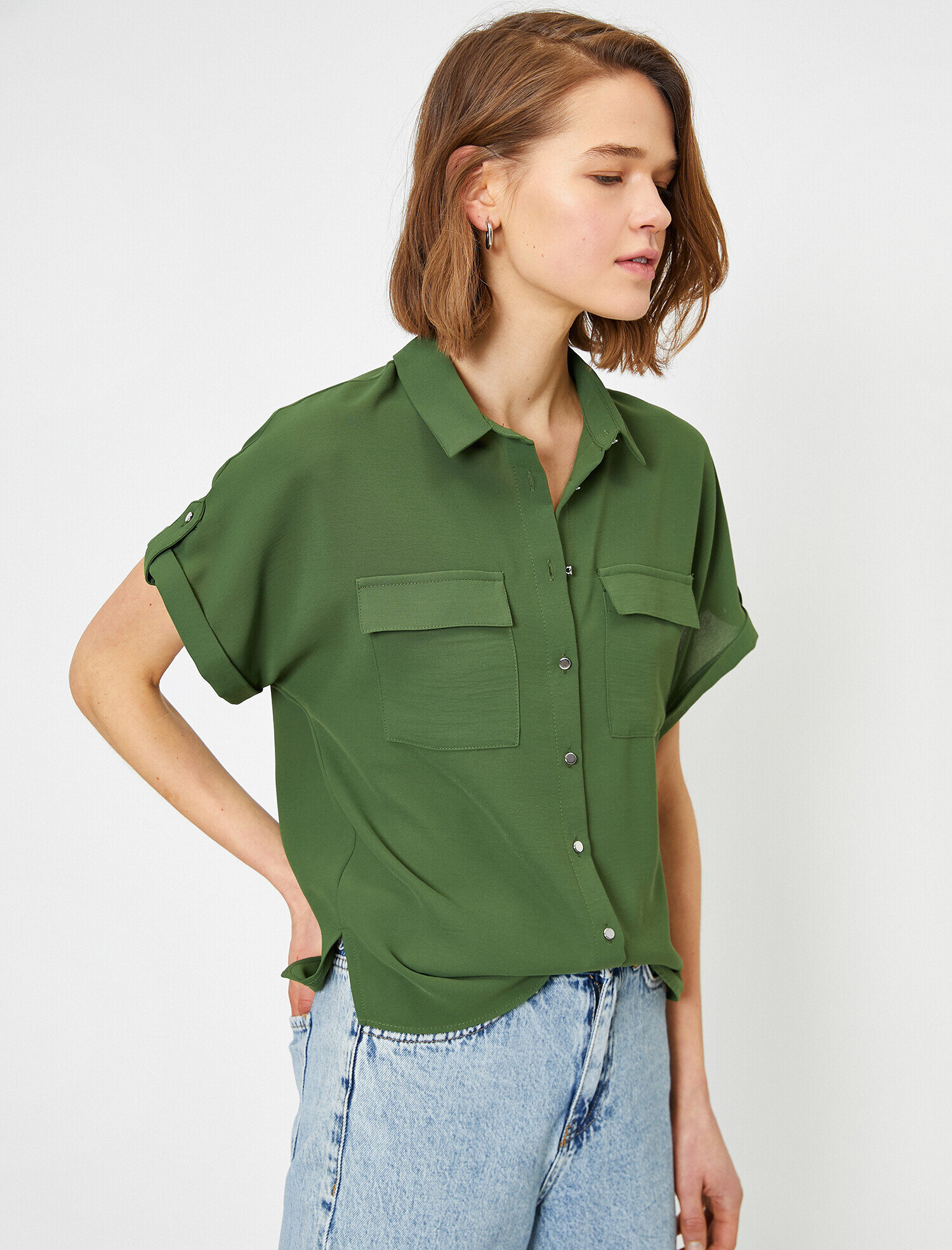   Cep Detaylı Gömlek