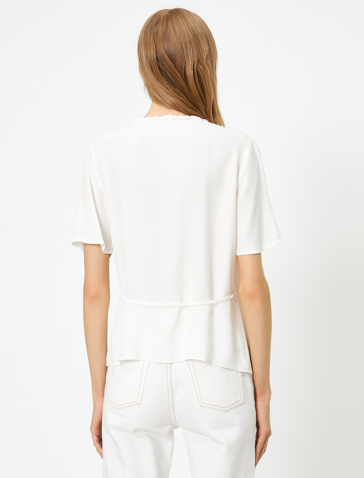   Kısa Kollu Anvelop Bluz