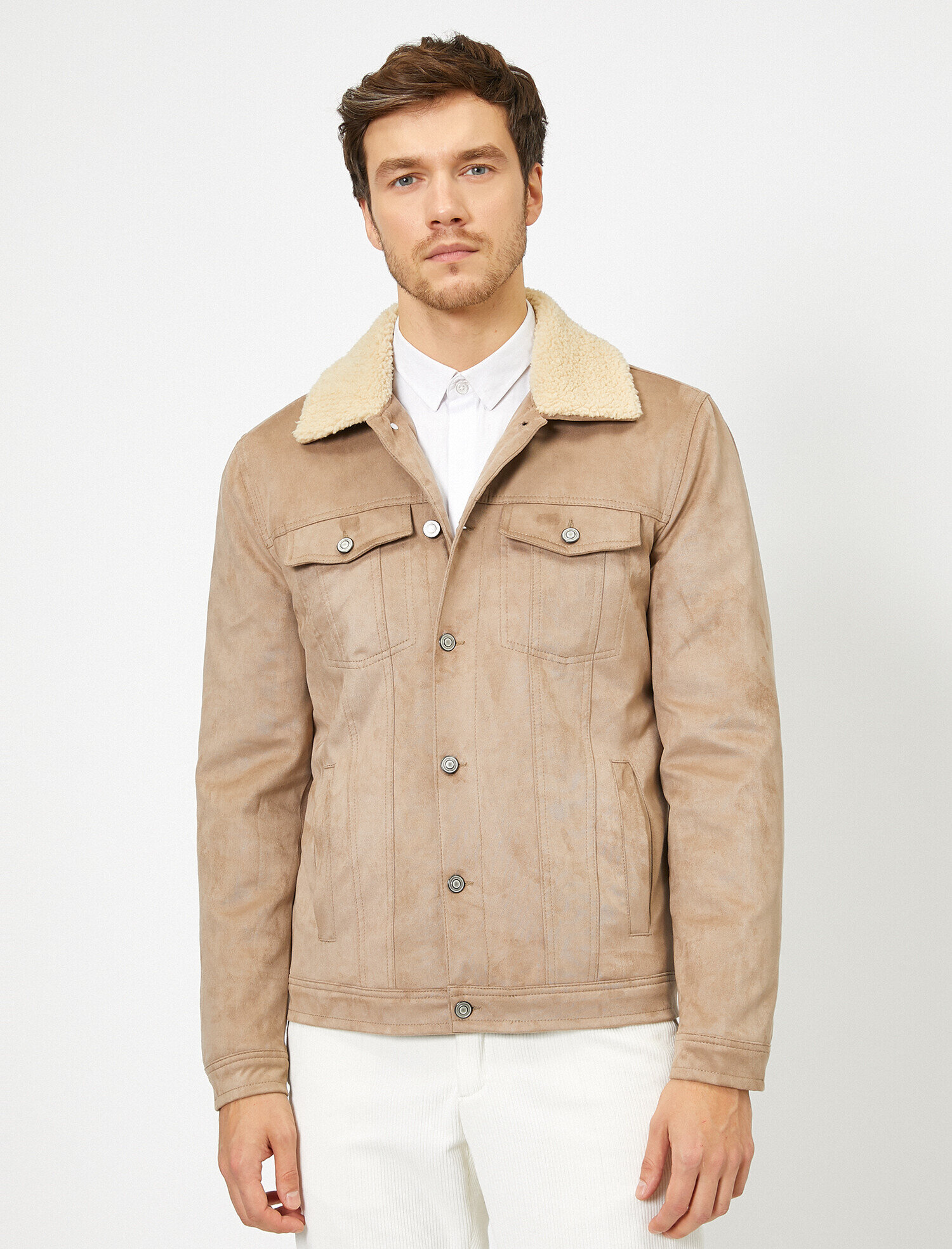   Yakası Suni Kür Detaylı Mont