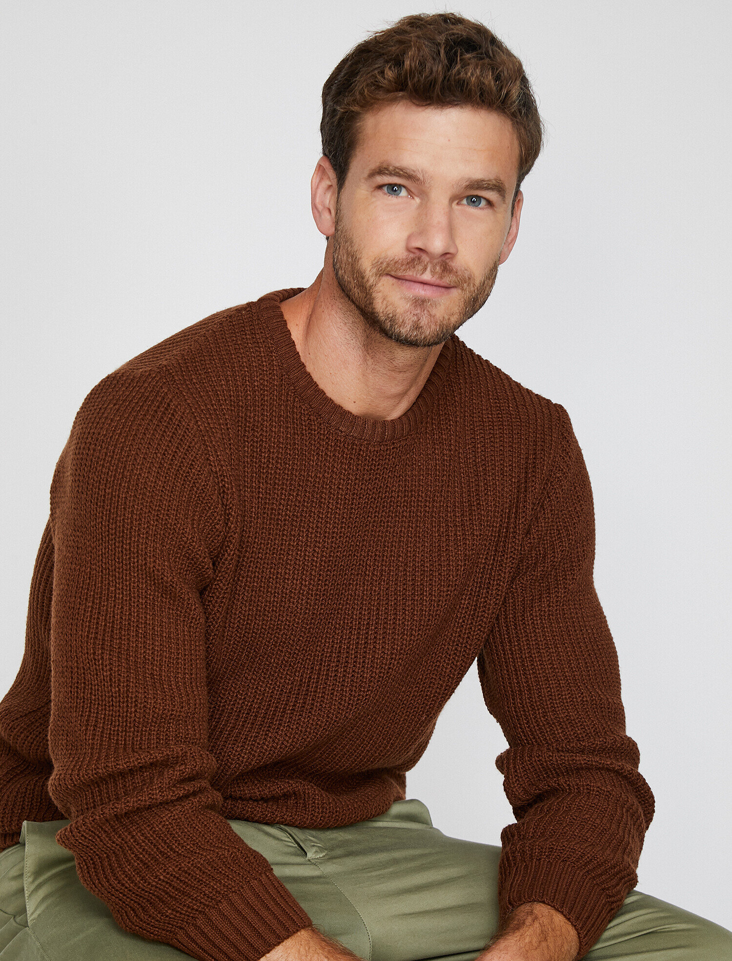   Bisiklet Yaka Triko Kazak