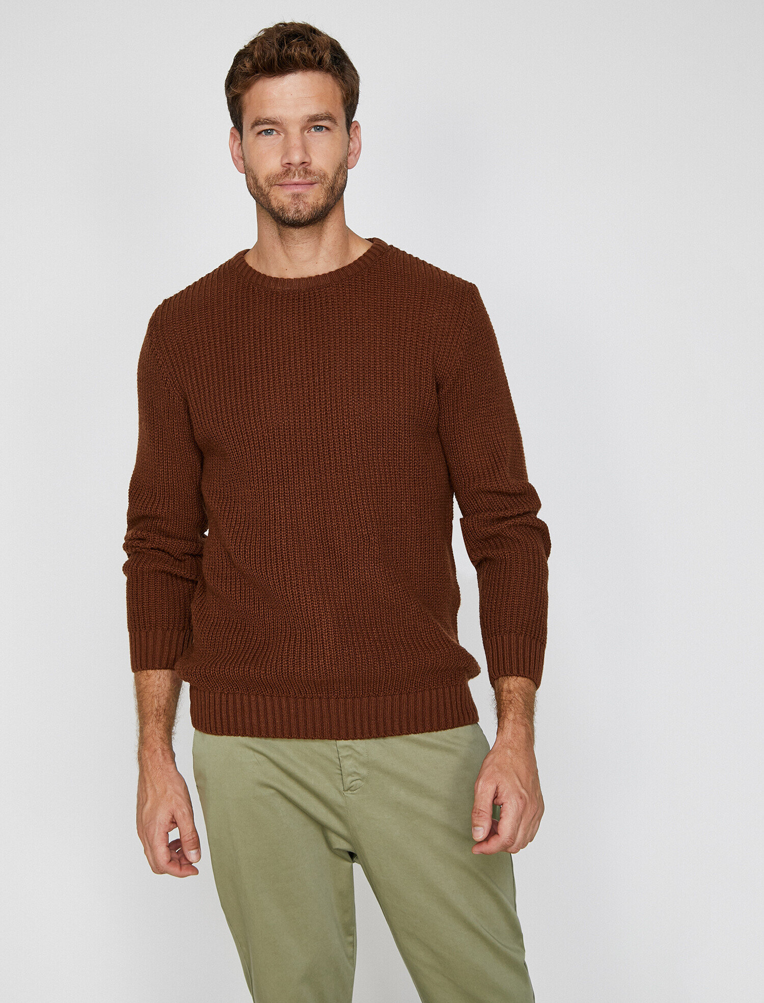   Bisiklet Yaka Triko Kazak