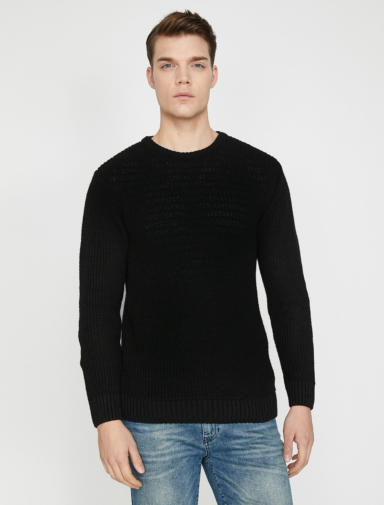   Bisiklet Yaka Triko Kazak