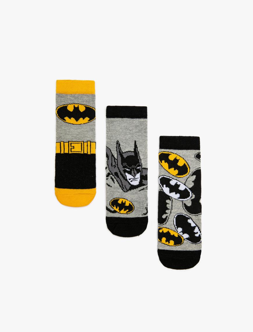  Erkek Çocuk Çoklu Batman Lisanslı Baskılı Çorap