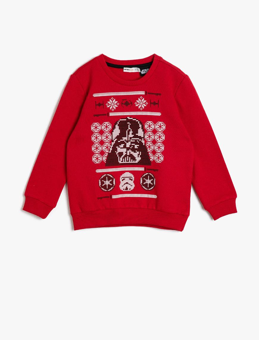  Erkek Çocuk Star Wars Lisanslı Baskılı Sweatshirt