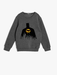 Batman Lisanslı Baskılı Sweatshirt