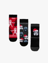 Çoklu Star Wars Lisanslı Baskılı Çorap