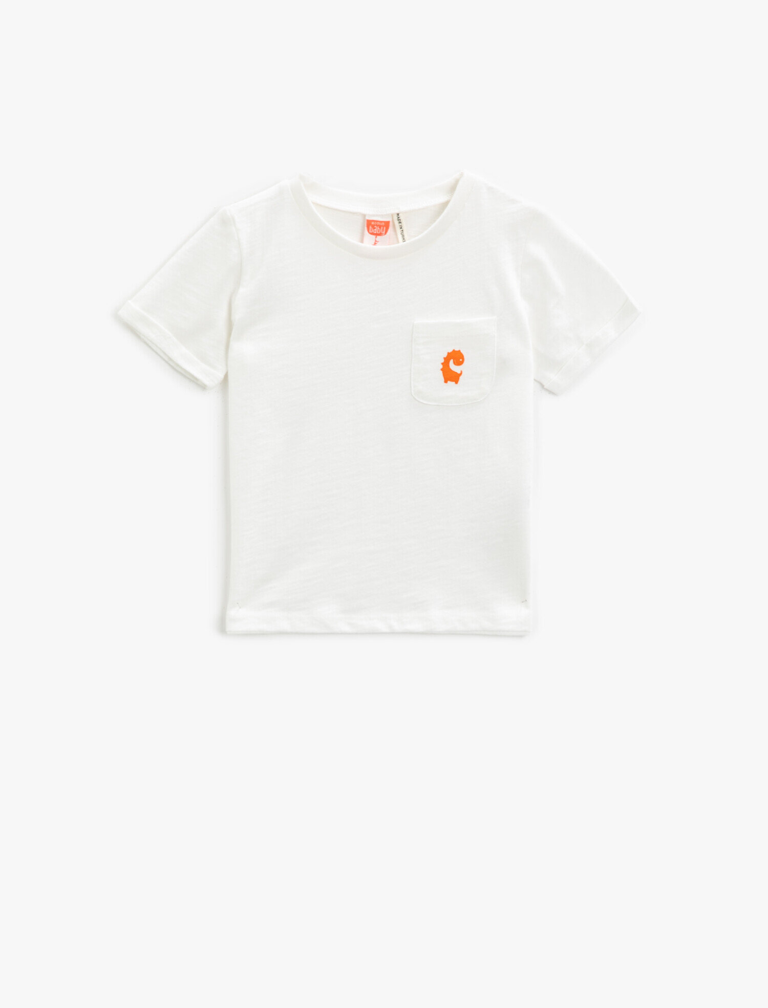  Erkek Bebek Cepli Tişört Pamuklu Kısa Kollu Bisiklet Yaka Baskılı