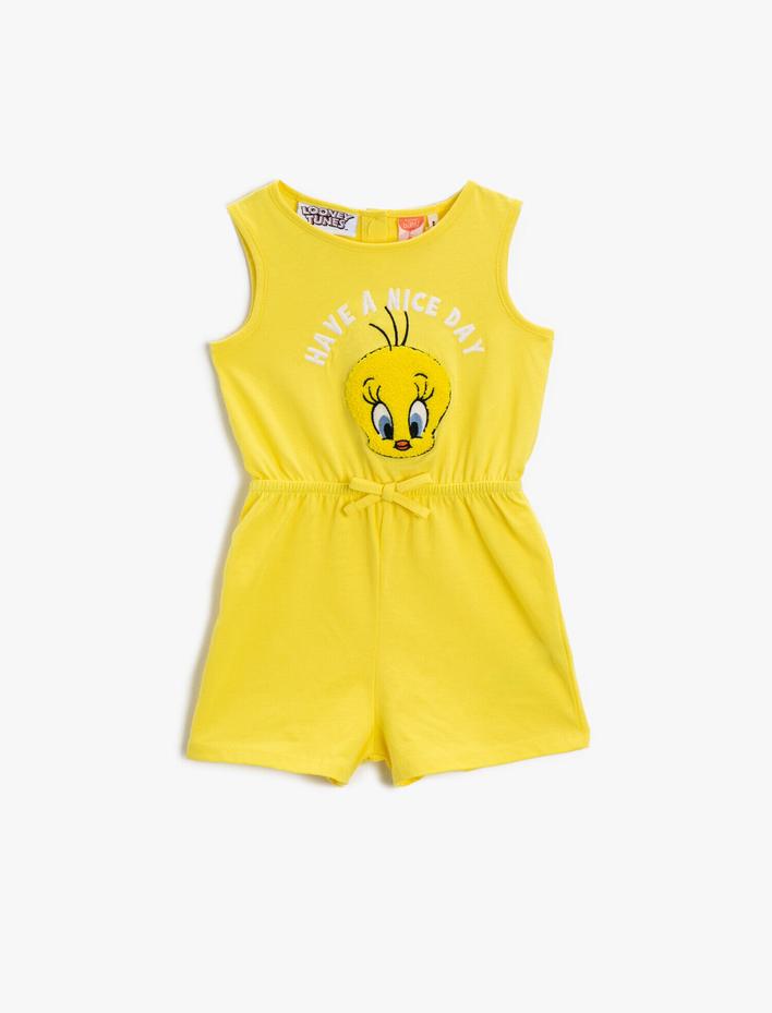 Kız Bebek Tweety Lisanslı Şort Tulum Pamuklu