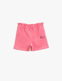 Baskılı Şort Pamuklu