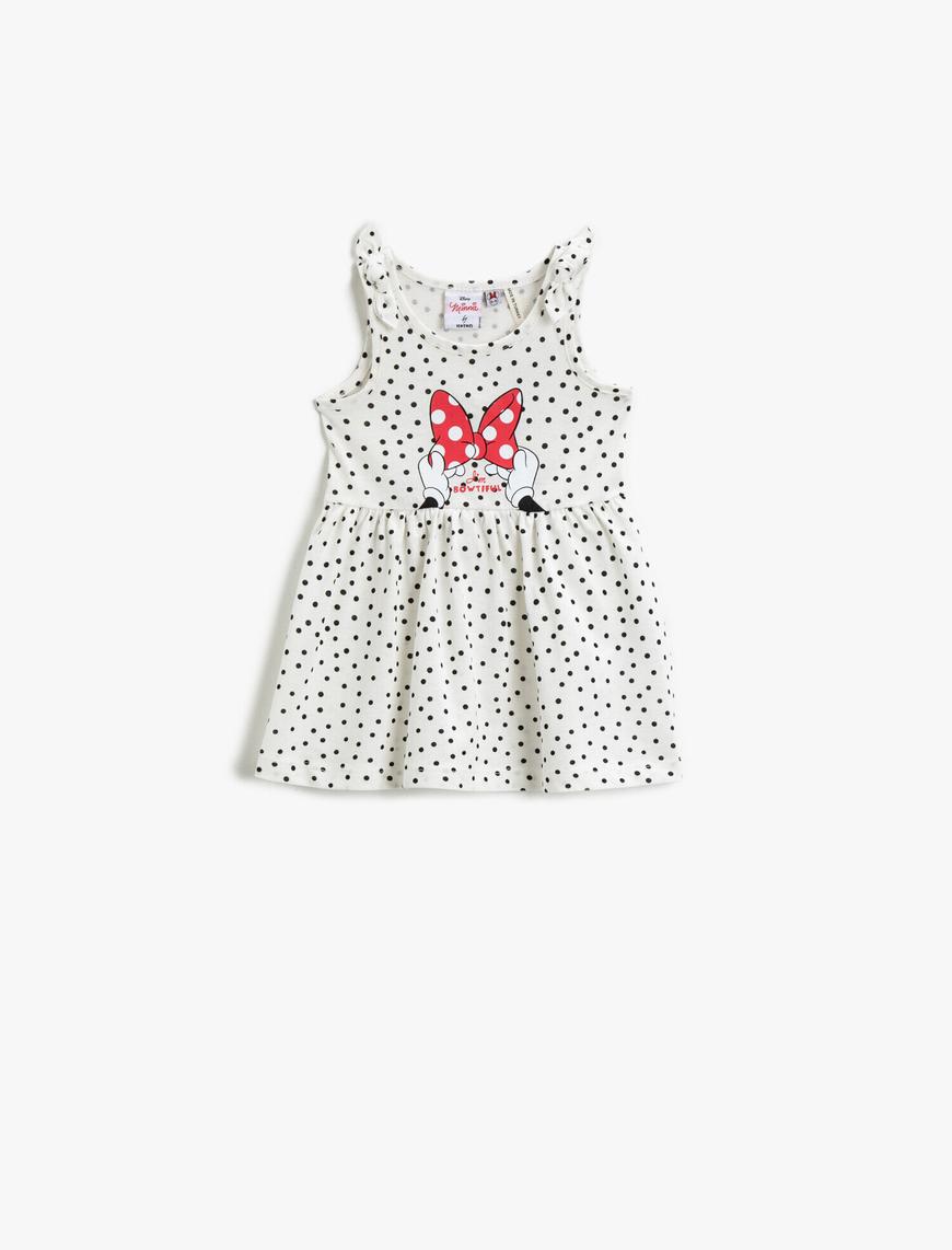  Kız Bebek Minnie Mouse Elbise Lisanslı Pamuklu