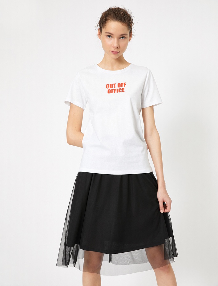  Yazılı Baskılı Tişört