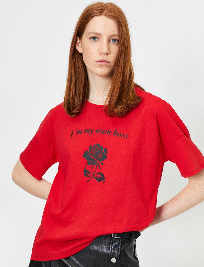  Yazılı Baskılı Tişört