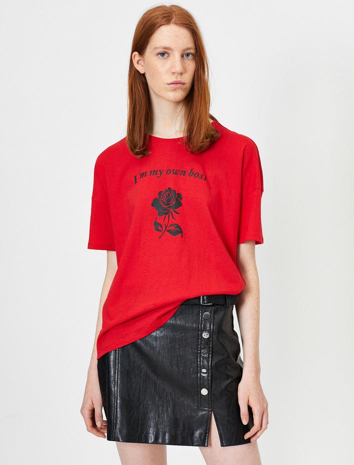  Yazılı Baskılı Tişört