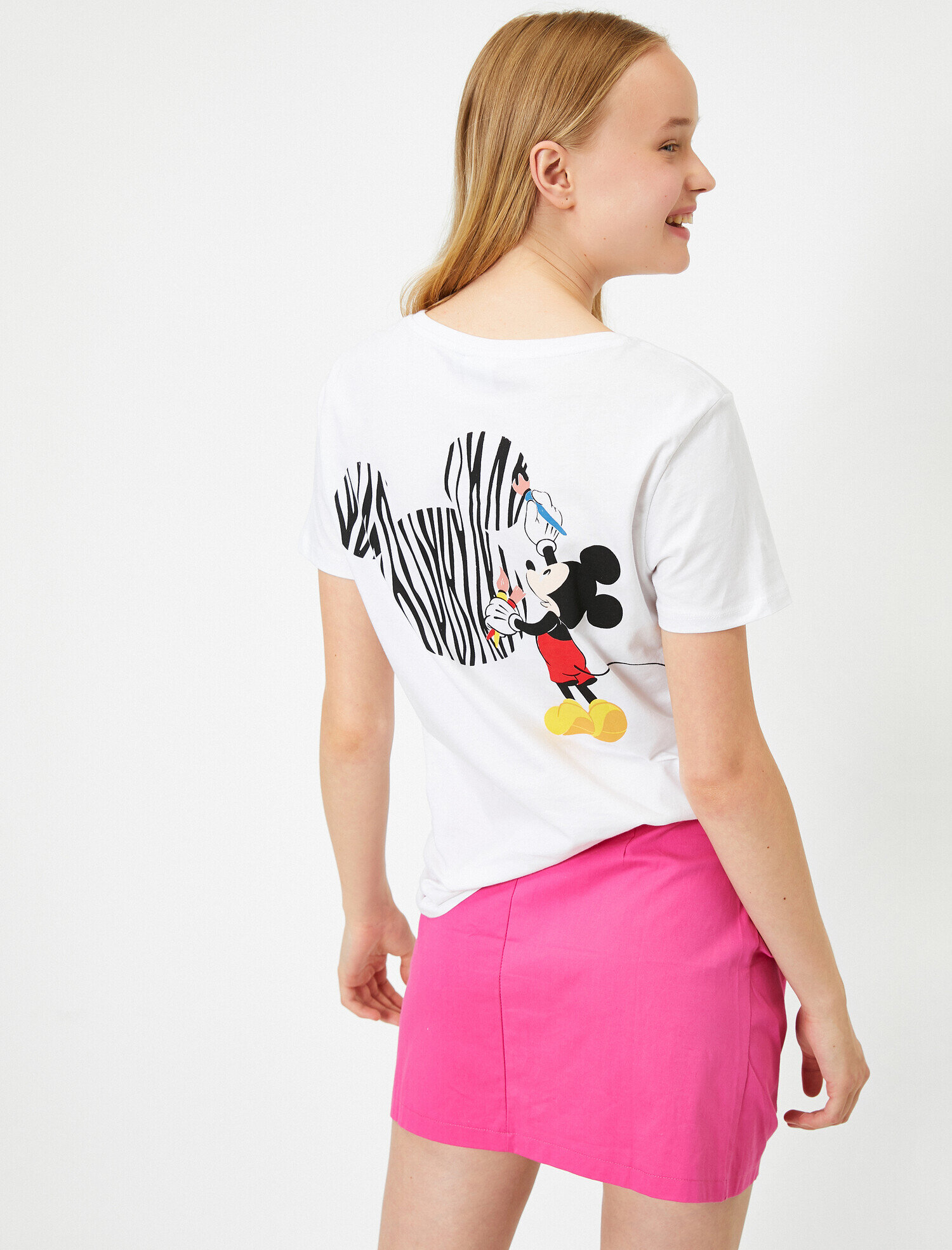   Mickey Mouse Lisanslı Yazılı Baskılı Tişört