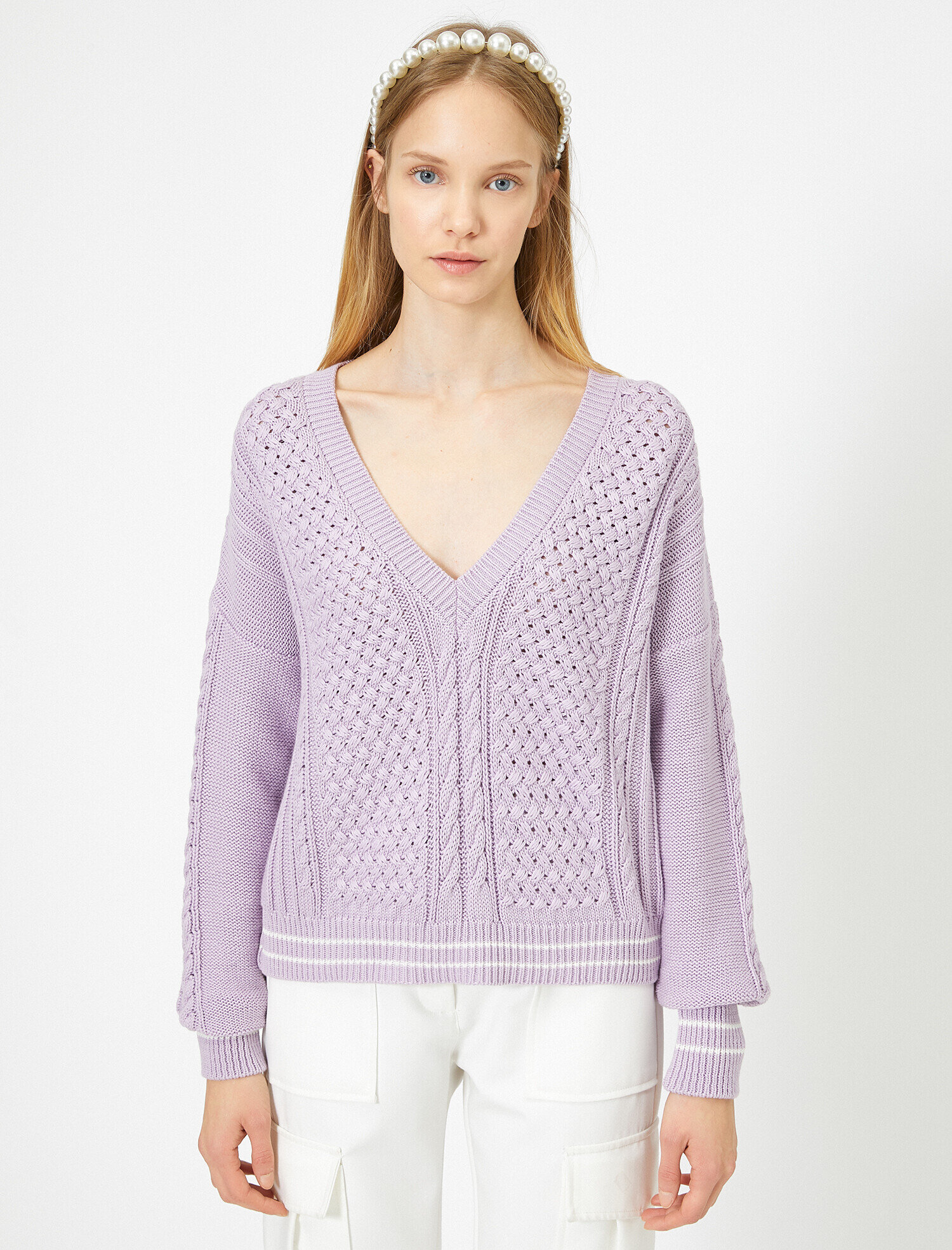   Örgülü Triko Kazak