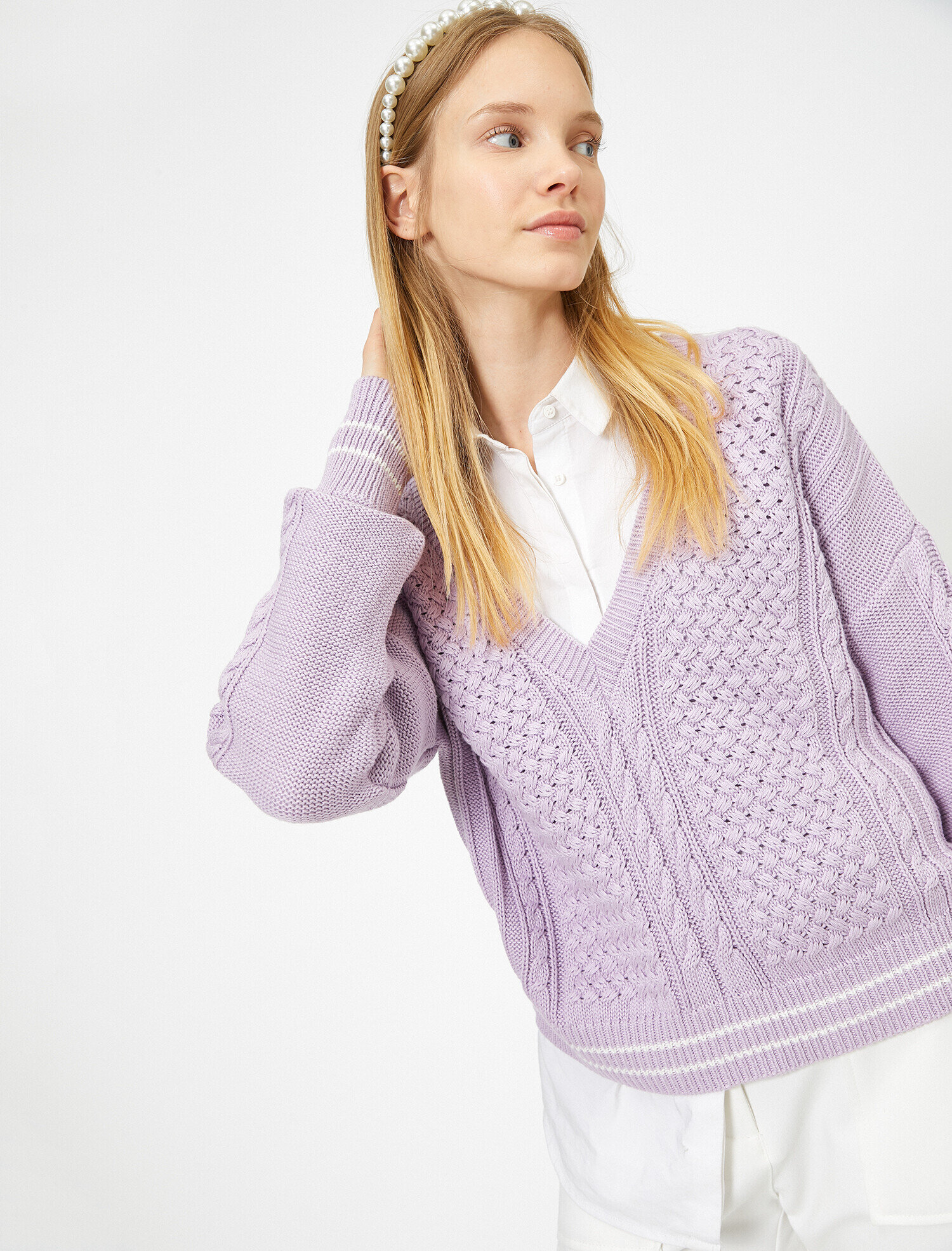   Örgülü Triko Kazak